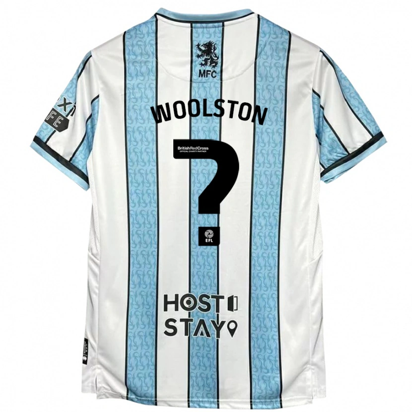 Danxen Kid Luke Woolston #0 White Blue Away Jersey 2024/25 T-Shirt