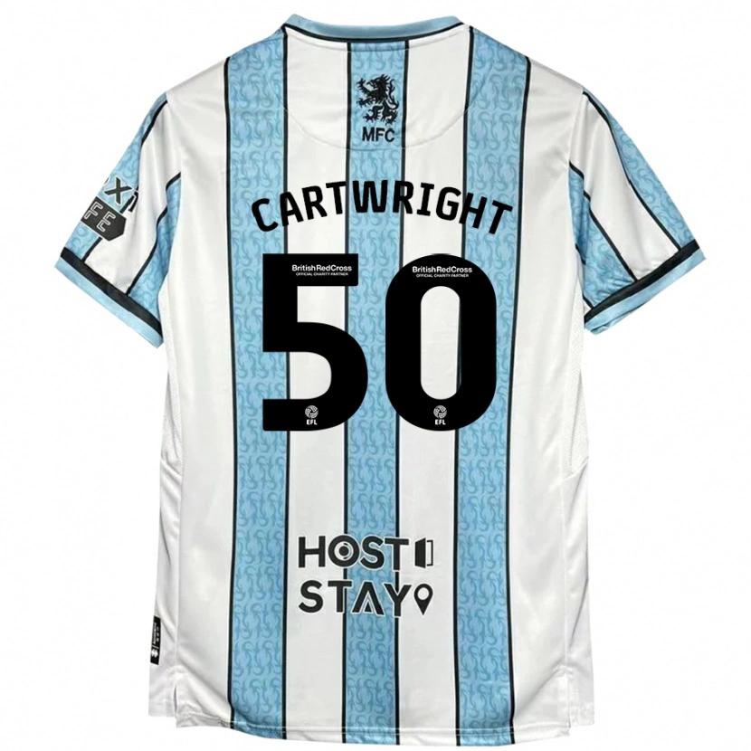 Danxen Kid Fin Cartwright #50 White Blue Away Jersey 2024/25 T-Shirt