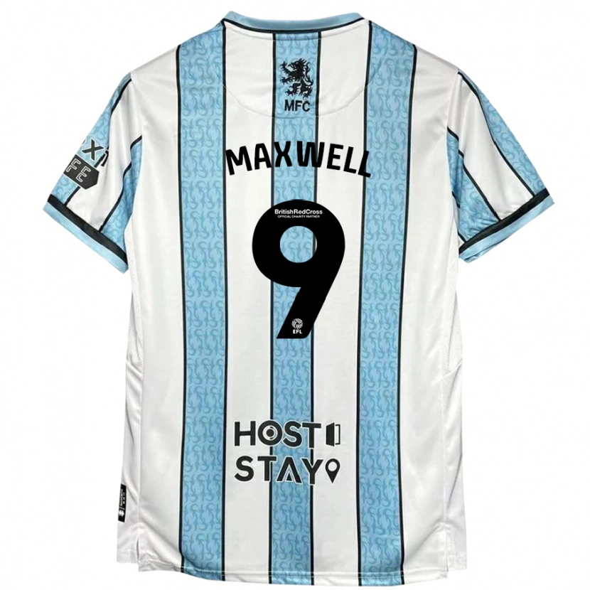 Danxen Kid Armani Maxwell #9 White Blue Away Jersey 2024/25 T-Shirt