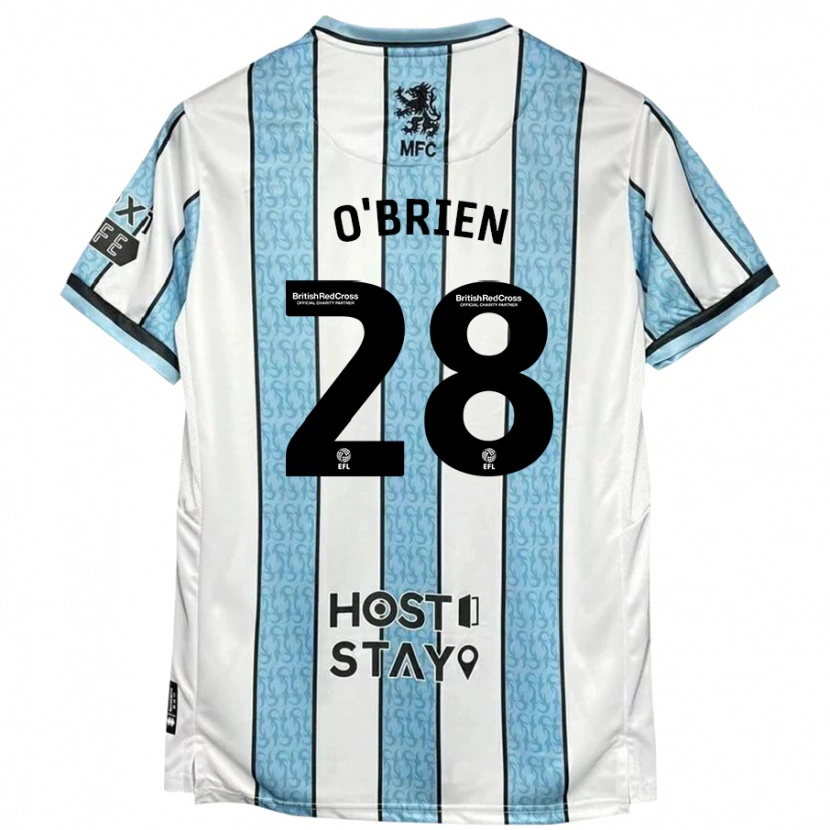 Danxen Kid Lewis O'brien #28 White Blue Away Jersey 2024/25 T-Shirt