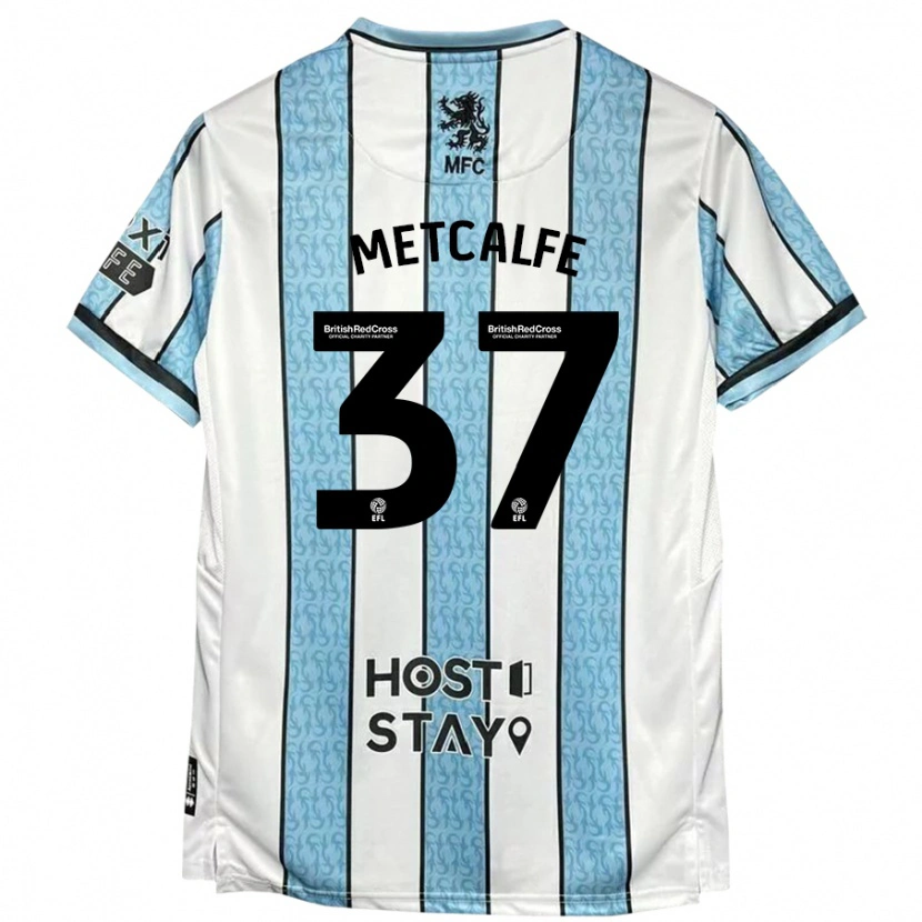 Danxen Kid Max Metcalfe #37 White Blue Away Jersey 2024/25 T-Shirt