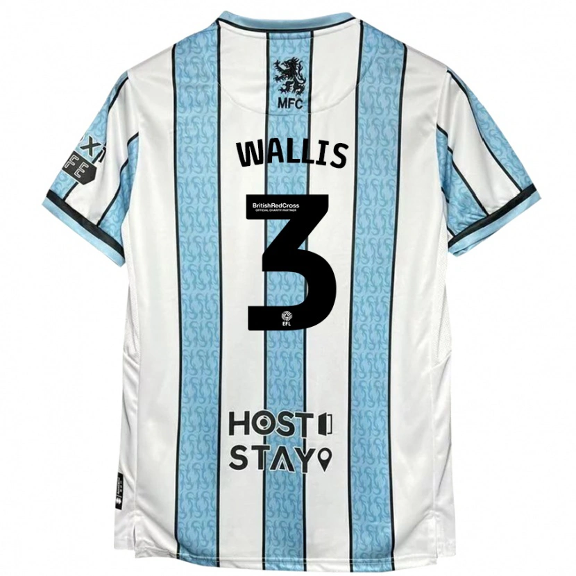 Danxen Kid Emma Wallis #3 White Blue Away Jersey 2024/25 T-Shirt