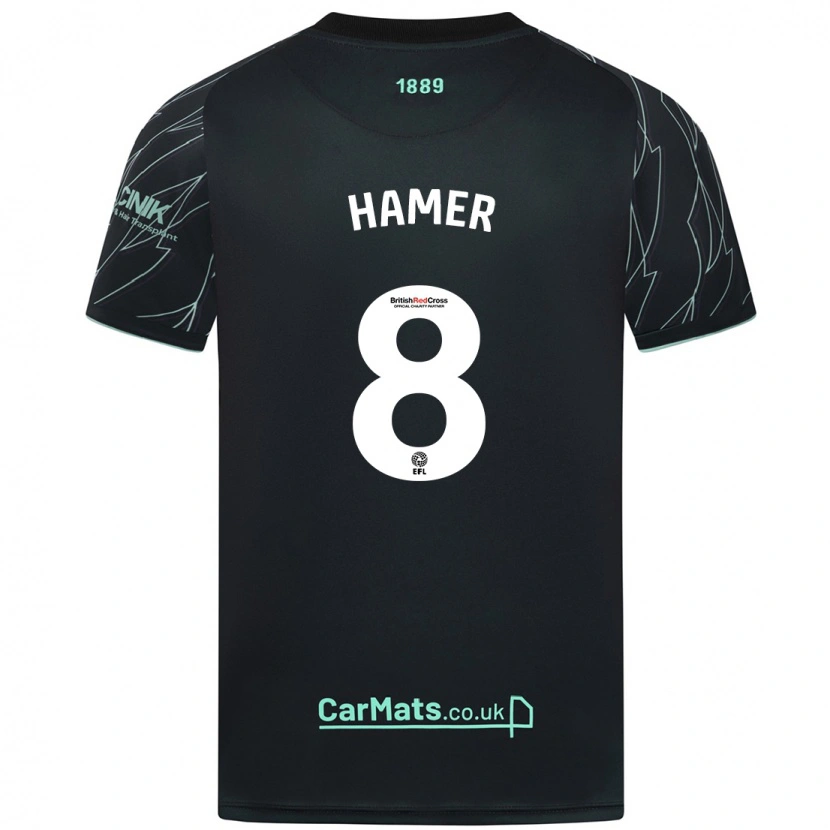 Danxen Kid Gustavo Hamer #8 Black Green Away Jersey 2024/25 T-Shirt