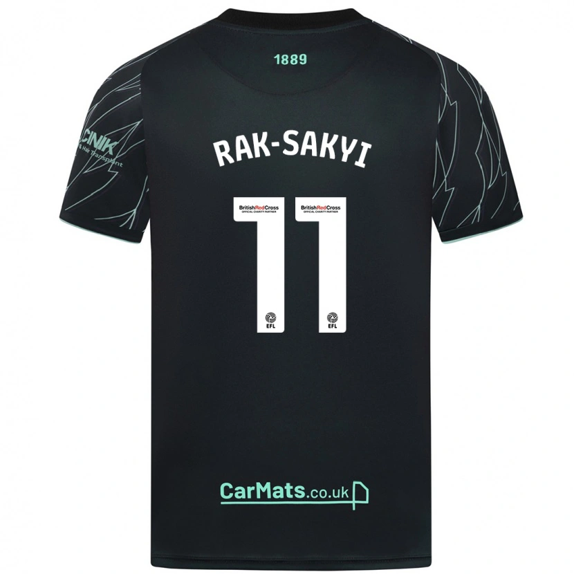 Danxen Kid Jesurun Rak-Sakyi #11 Black Green Away Jersey 2024/25 T-Shirt