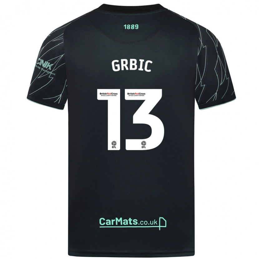 Danxen Kid Ivo Grbic #13 Black Green Away Jersey 2024/25 T-Shirt