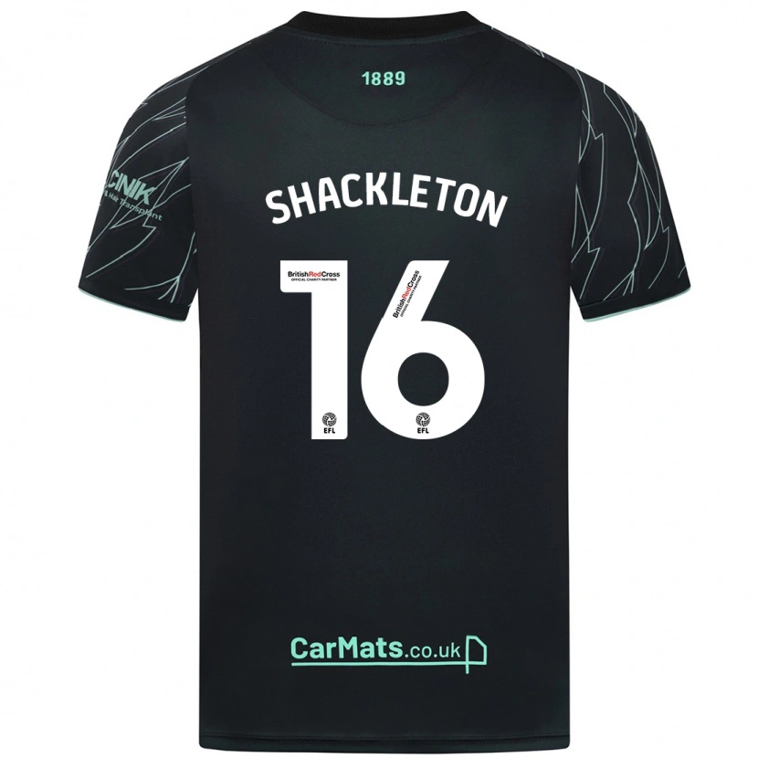 Danxen Kid Jamie Shackleton #16 Black Green Away Jersey 2024/25 T-Shirt