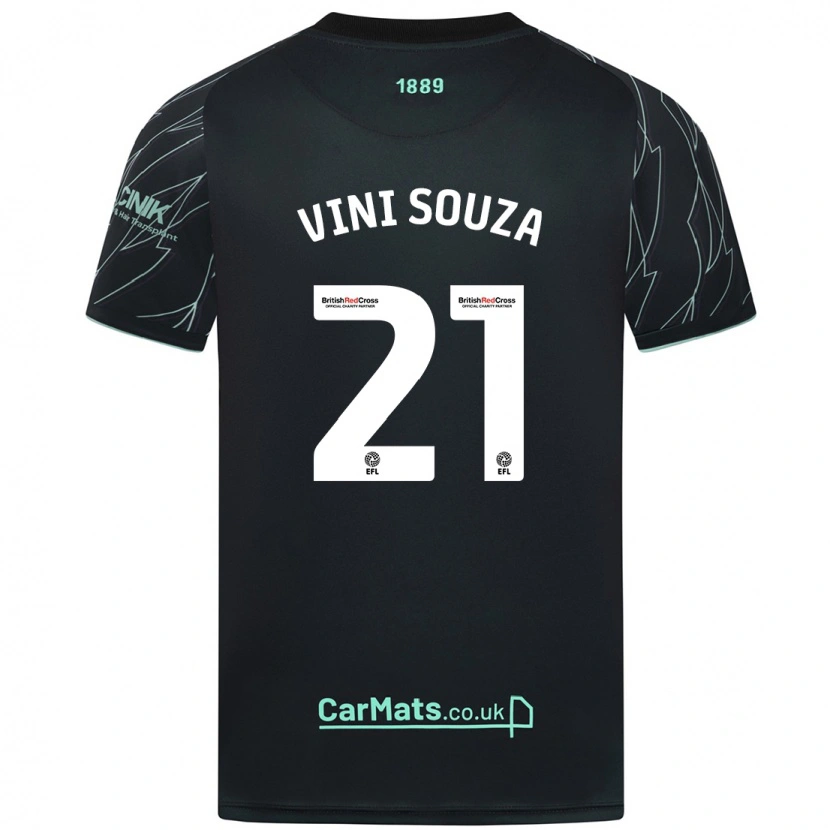 Danxen Kid Vini Souza #21 Black Green Away Jersey 2024/25 T-Shirt