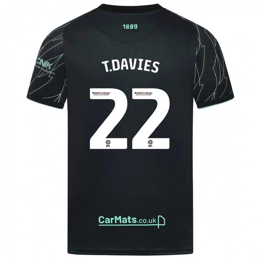 Danxen Kid Tom Davies #22 Black Green Away Jersey 2024/25 T-Shirt