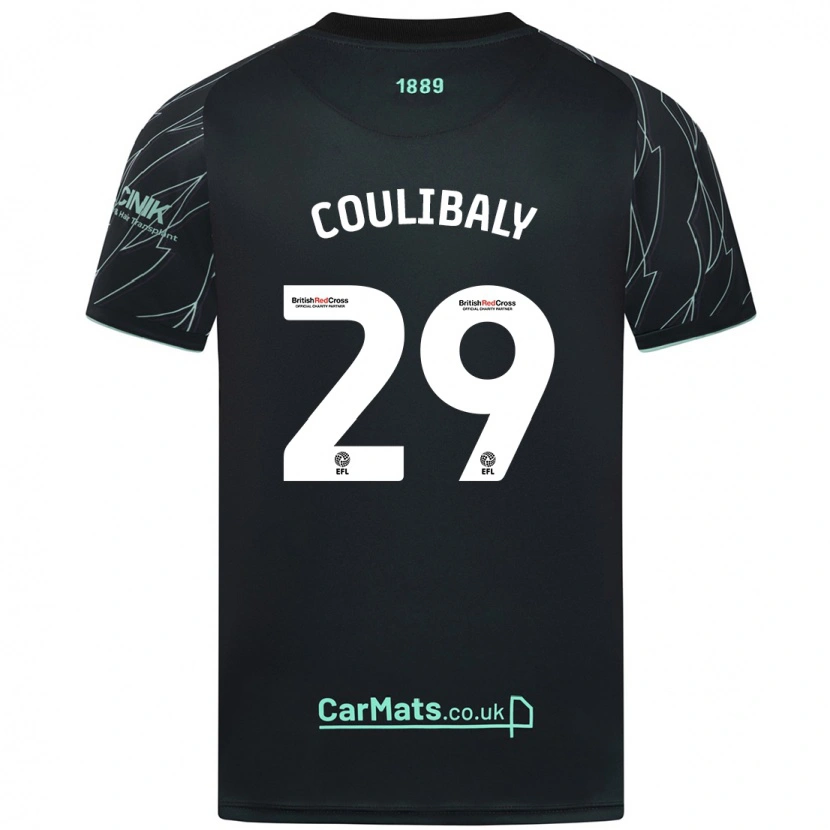 Danxen Kid Ismaila Coulibaly #29 Black Green Away Jersey 2024/25 T-Shirt