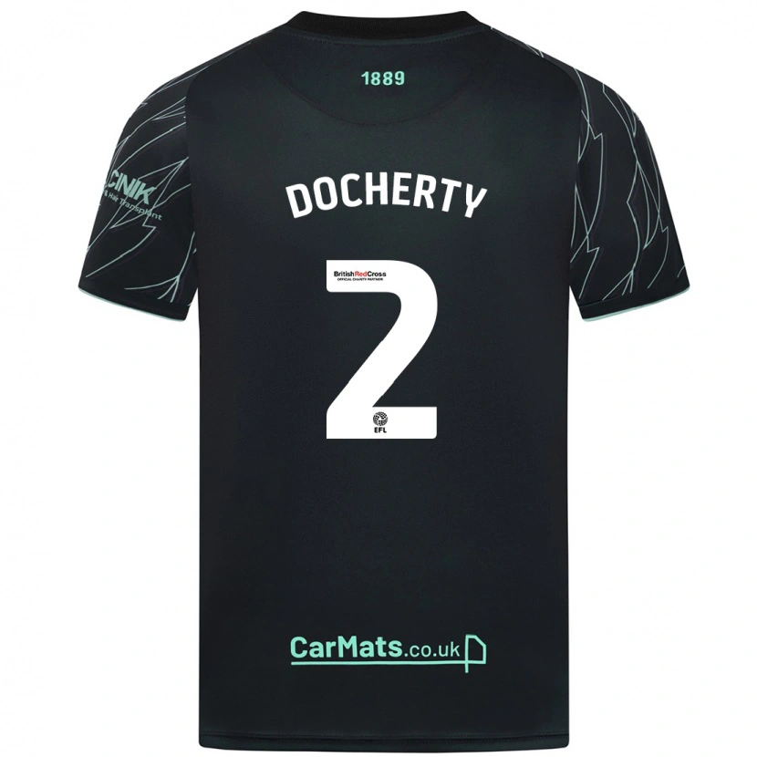 Danxen Kid Charley Docherty #2 Black Green Away Jersey 2024/25 T-Shirt