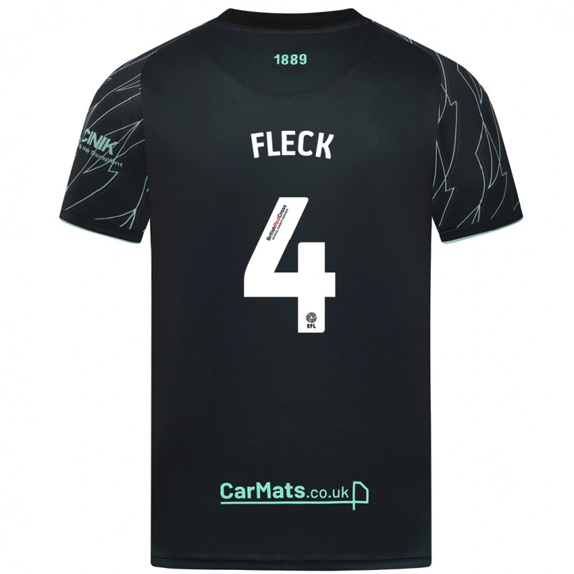 Danxen Kid John Fleck #4 Black Green Away Jersey 2024/25 T-Shirt