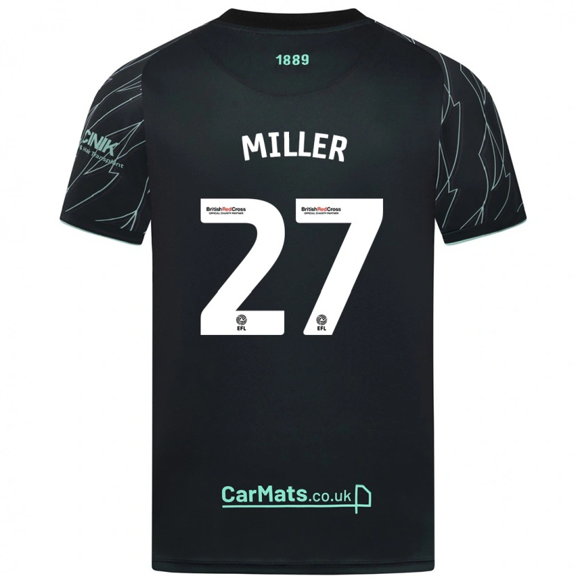 Danxen Kid Lara Miller #27 Black Green Away Jersey 2024/25 T-Shirt