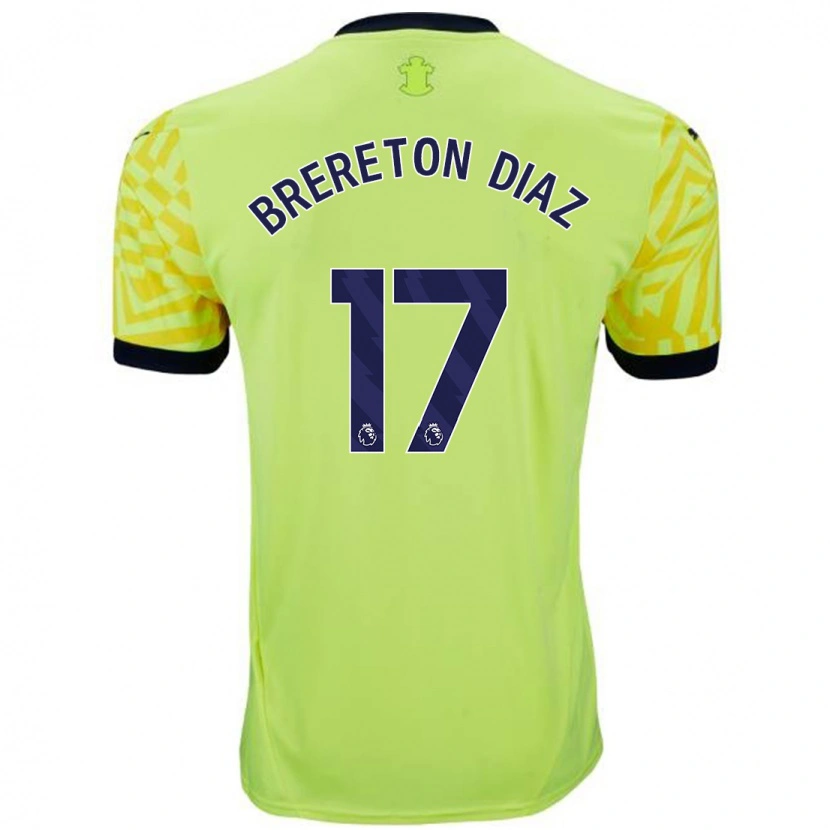 Danxen Kid Ben Brereton Díaz #17 Yellow Away Jersey 2024/25 T-Shirt