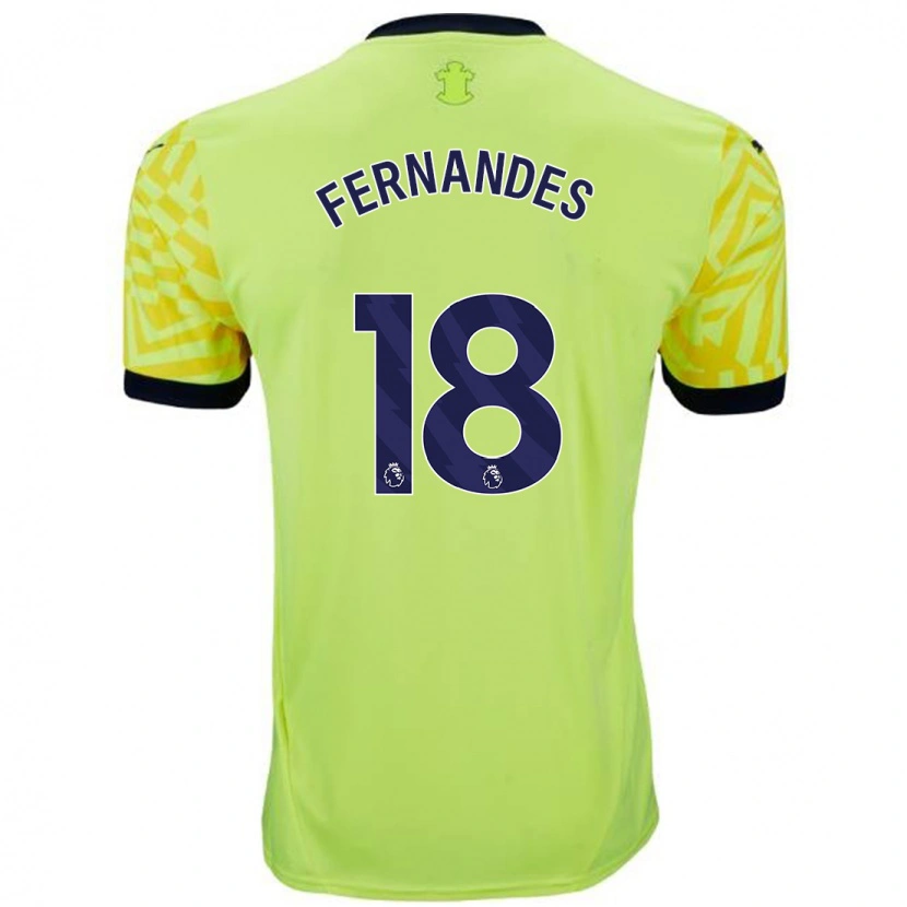 Danxen Kid Mateus Fernandes #18 Yellow Away Jersey 2024/25 T-Shirt