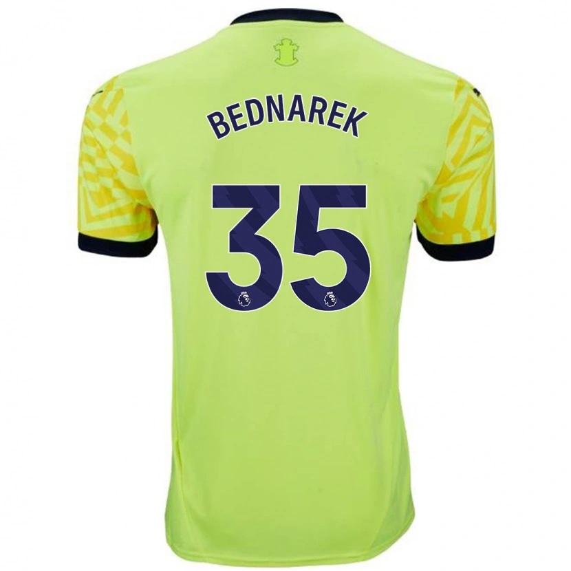 Danxen Kid Jan Bednarek #35 Yellow Away Jersey 2024/25 T-Shirt