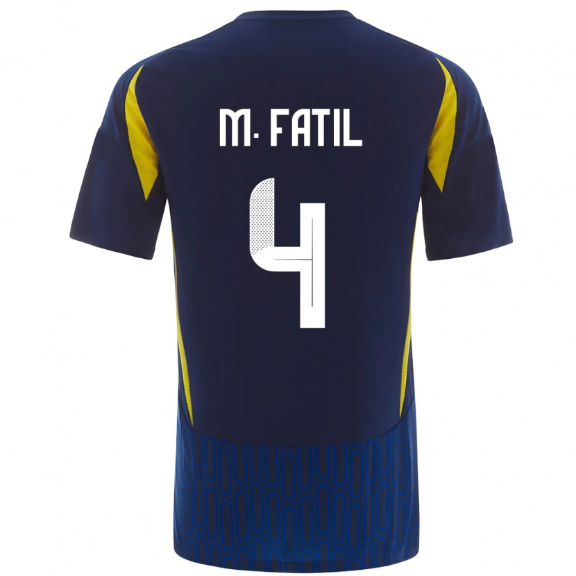 Danxen Kid Mohammed Al-Fatil #4 Blue Yellow Away Jersey 2024/25 T-Shirt