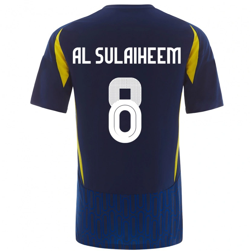 Danxen Kid Abdulmajeed Al-Sulayhim #8 Blue Yellow Away Jersey 2024/25 T-Shirt