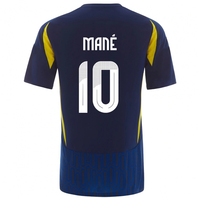 Danxen Kid Sadio Mané #10 Blue Yellow Away Jersey 2024/25 T-Shirt