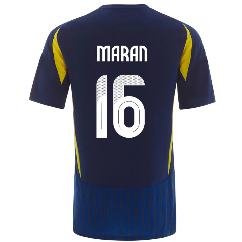 Danxen Kid Mohammed Maran #16 Blue Yellow Away Jersey 2024/25 T-Shirt