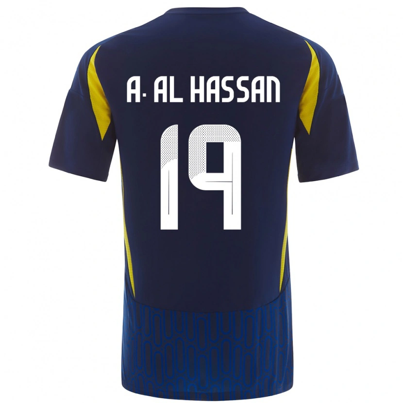 Danxen Kid Ali Al-Hassan #19 Blue Yellow Away Jersey 2024/25 T-Shirt