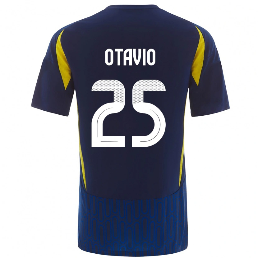 Danxen Kid Otávio #25 Blue Yellow Away Jersey 2024/25 T-Shirt