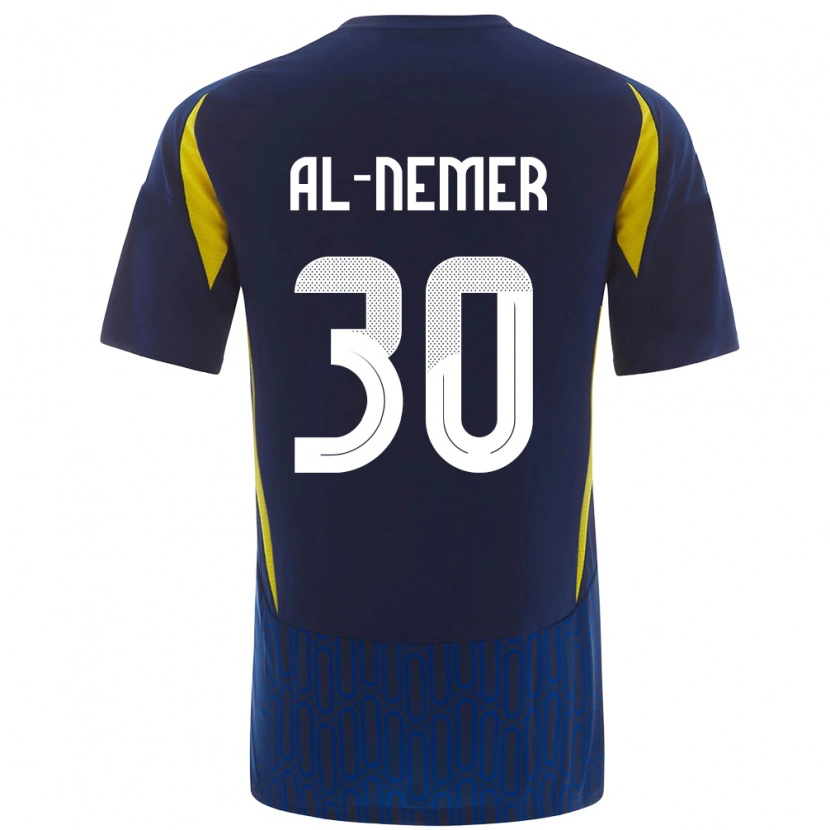 Danxen Kid Meshari Al-Nemer #30 Blue Yellow Away Jersey 2024/25 T-Shirt