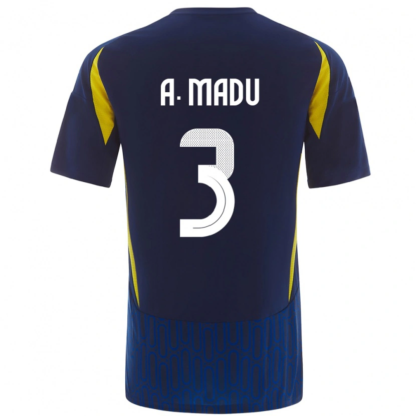 Danxen Kid Abdullah Madu #3 Blue Yellow Away Jersey 2024/25 T-Shirt