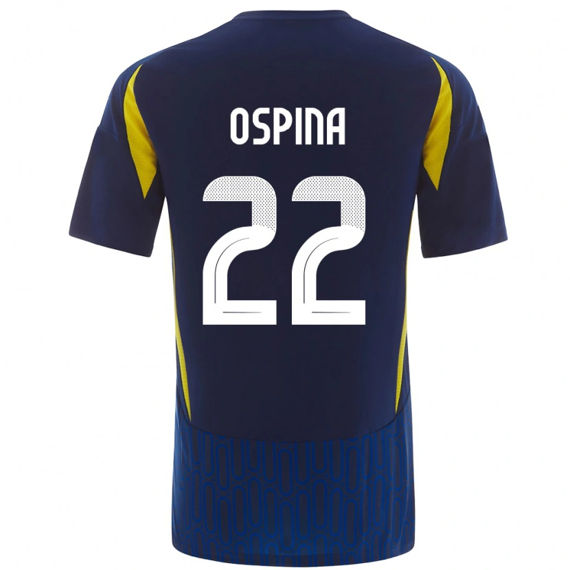 Danxen Kid David Ospina #22 Blue Yellow Away Jersey 2024/25 T-Shirt