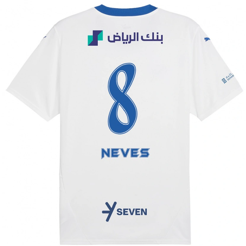 Danxen Kid Rúben Neves #8 White Blue Away Jersey 2024/25 T-Shirt