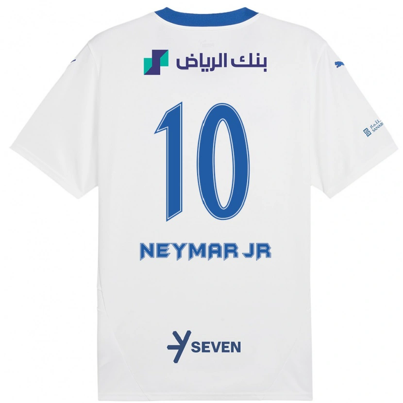 Danxen Kid Neymar #10 White Blue Away Jersey 2024/25 T-Shirt