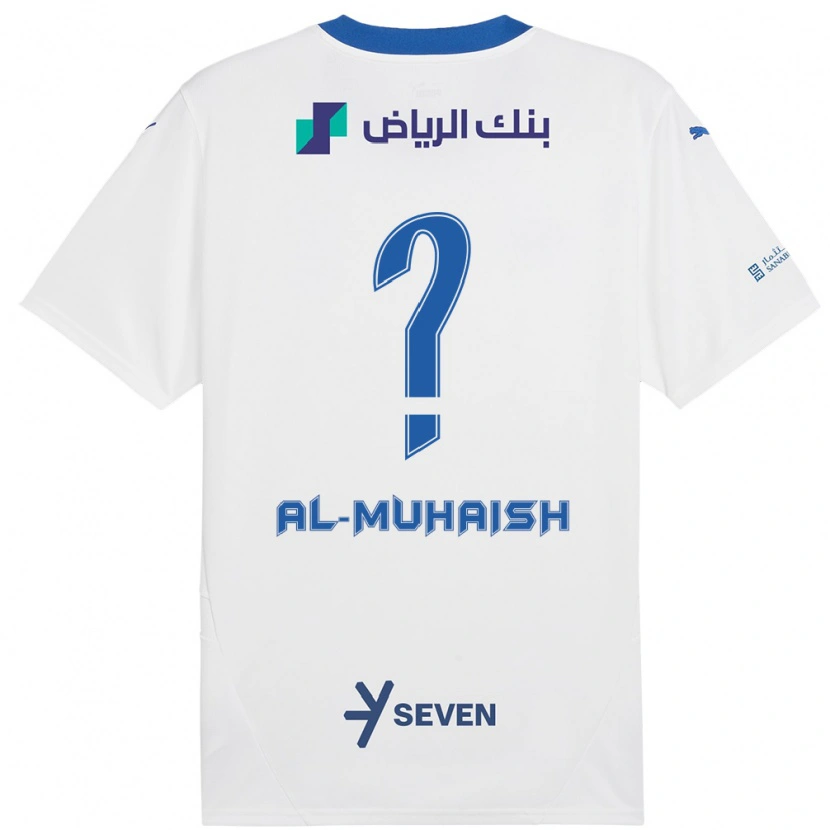 Danxen Kid Mohammed Al-Muhaish #0 White Blue Away Jersey 2024/25 T-Shirt