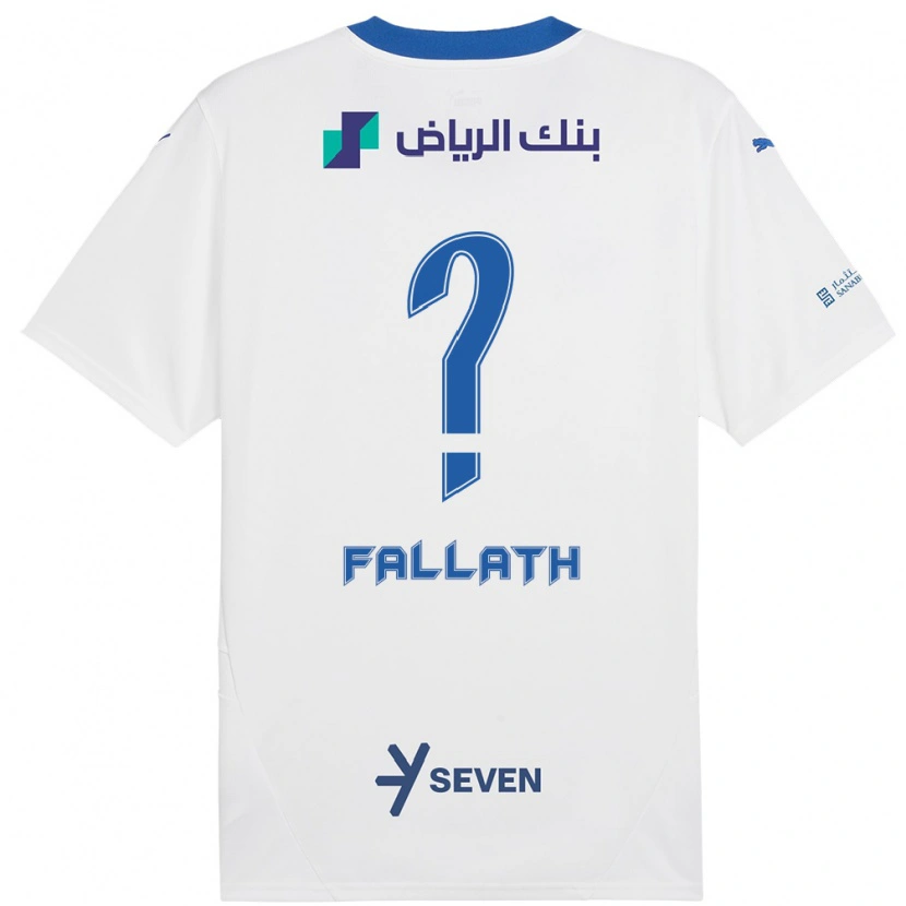 Danxen Kid Fahad Fallath #0 White Blue Away Jersey 2024/25 T-Shirt