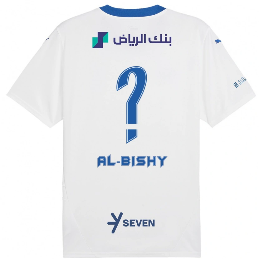 Danxen Kid Bder Abdulaziz Al-Bishy #0 White Blue Away Jersey 2024/25 T-Shirt