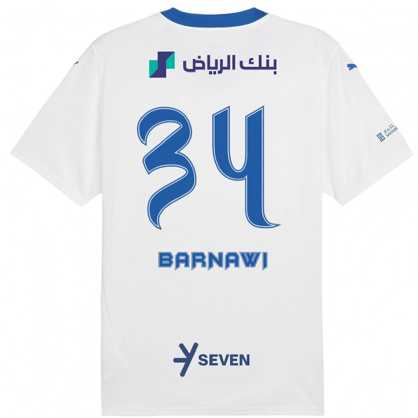 Danxen Kid Saleh Barnawi #34 White Blue Away Jersey 2024/25 T-Shirt