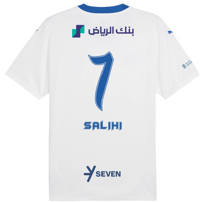 Danxen Kid Shokhan Salihi #7 White Blue Away Jersey 2024/25 T-Shirt