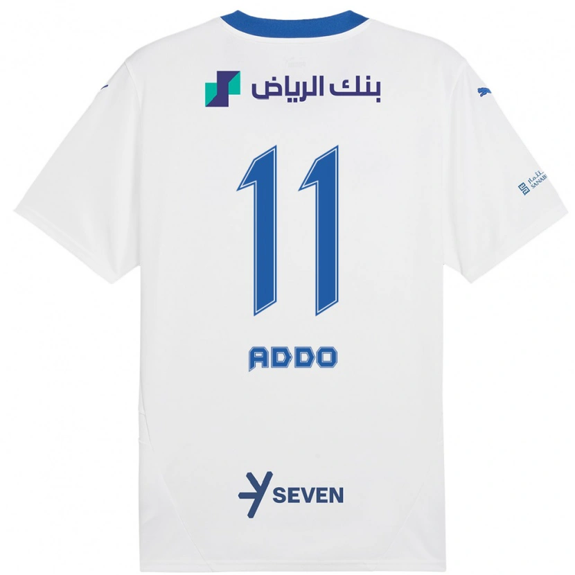 Danxen Kid Elizabeth Addo #11 White Blue Away Jersey 2024/25 T-Shirt