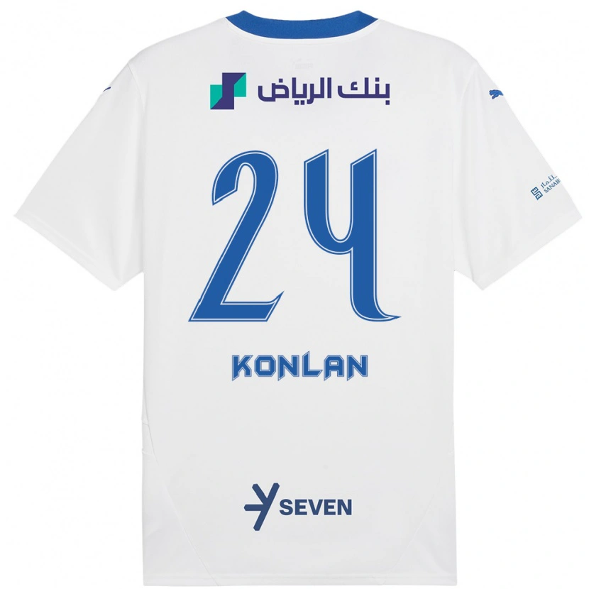 Danxen Kid Cynthia Konlan #24 White Blue Away Jersey 2024/25 T-Shirt