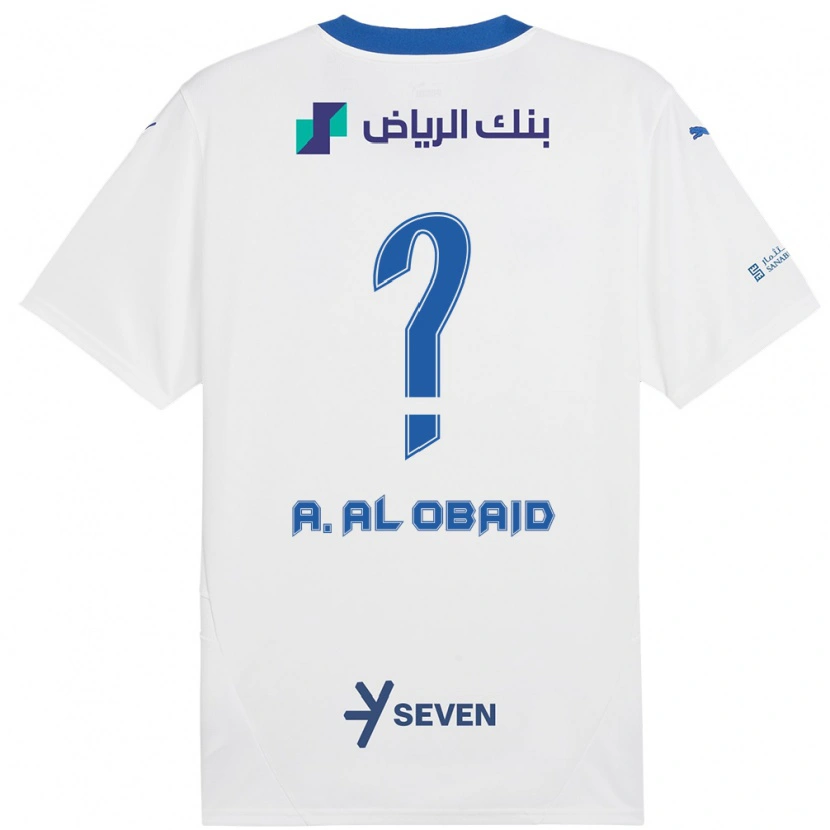 Danxen Kid Abdulrahman Al-Obaid #0 White Blue Away Jersey 2024/25 T-Shirt