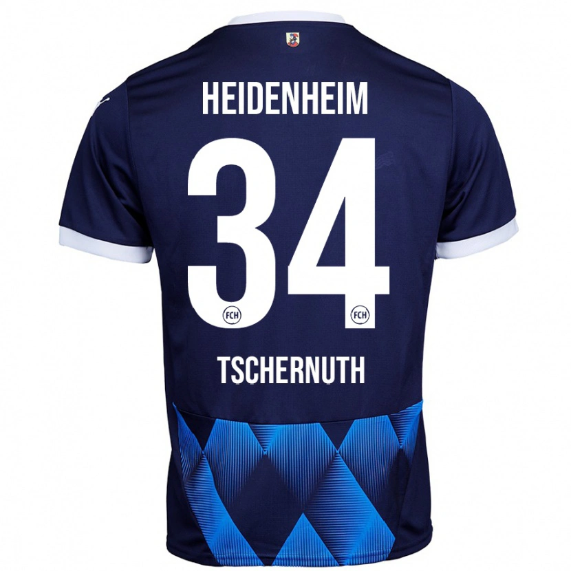 Danxen Kid Paul Tschernuth #34 Dark Navy Blue Away Jersey 2024/25 T-Shirt