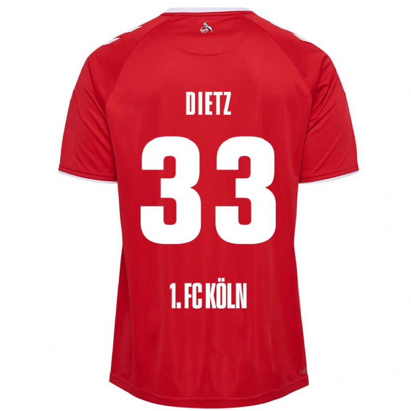 Danxen Kid Florian Dietz #33 Red White Away Jersey 2024/25 T-Shirt