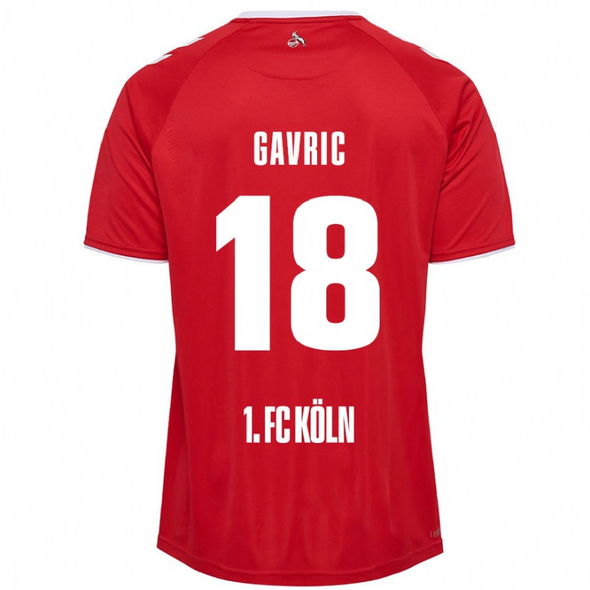 Danxen Kid Andrea Gavrić #18 Red White Away Jersey 2024/25 T-Shirt