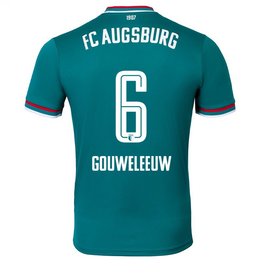 Danxen Kid Jeffrey Gouweleeuw #6 Dark Green Away Jersey 2024/25 T-Shirt