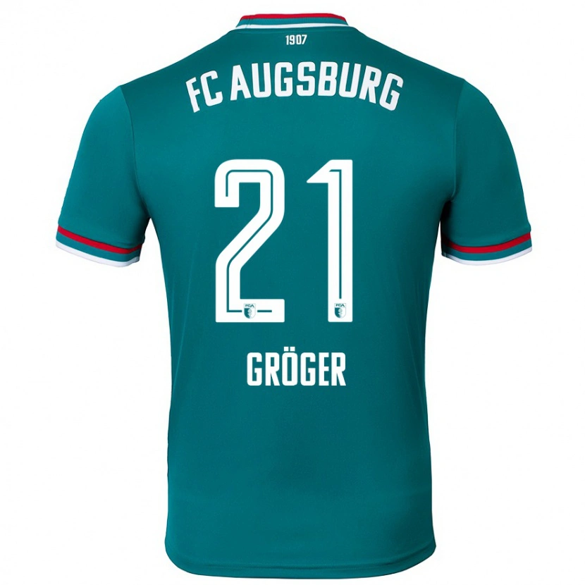 Danxen Kid Elias Gröger #21 Dark Green Away Jersey 2024/25 T-Shirt