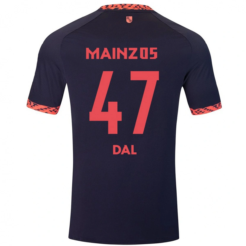 Danxen Kid Maxim Dal #47 Blue Coral Red Away Jersey 2024/25 T-Shirt