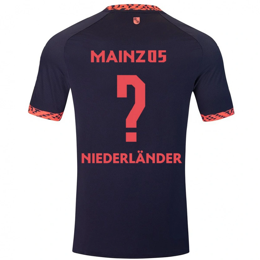 Danxen Kid Lennart Niederländer #0 Blue Coral Red Away Jersey 2024/25 T-Shirt