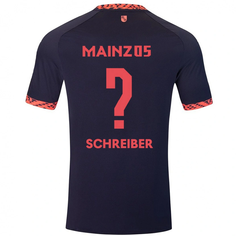 Danxen Kid Philipp Schreiber #0 Blue Coral Red Away Jersey 2024/25 T-Shirt