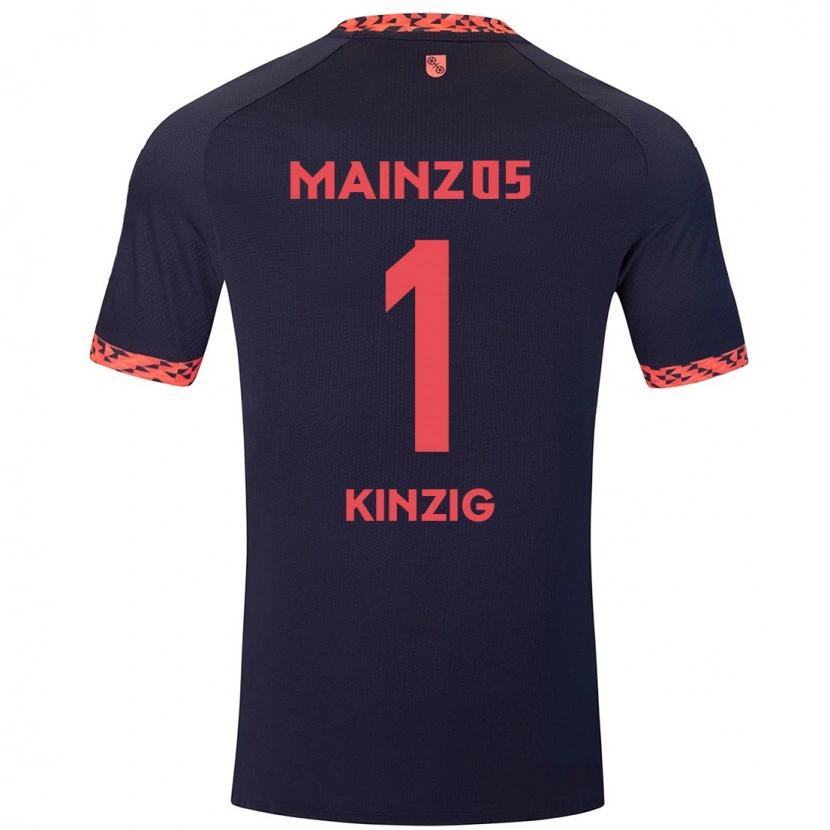 Danxen Kid Maximilian Kinzig #1 Blue Coral Red Away Jersey 2024/25 T-Shirt