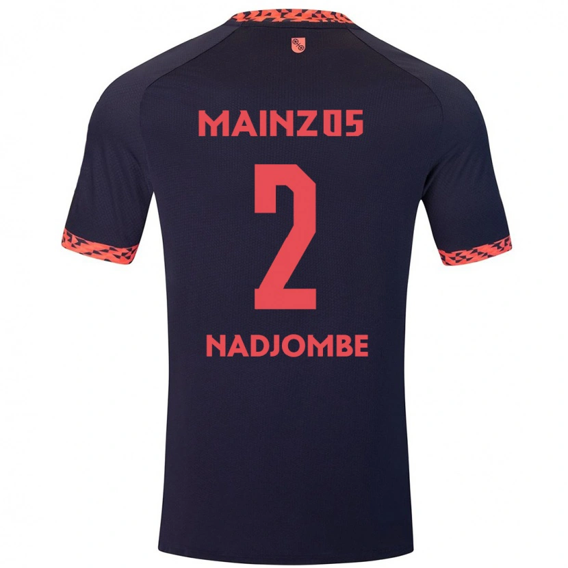 Danxen Kid Jean-Marie Nadjombe #2 Blue Coral Red Away Jersey 2024/25 T-Shirt