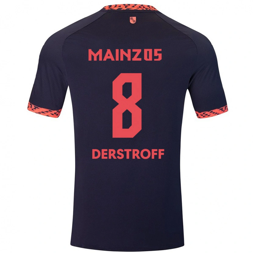 Danxen Kid Julian-Maurice Derstroff #8 Blue Coral Red Away Jersey 2024/25 T-Shirt