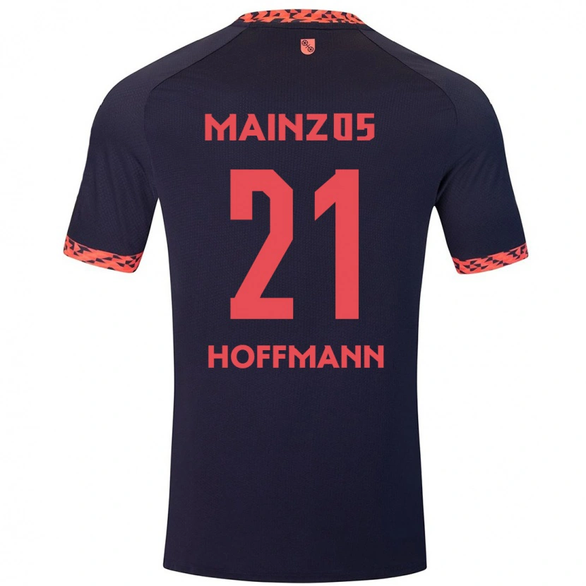 Danxen Kid Leon Hoffmann #21 Blue Coral Red Away Jersey 2024/25 T-Shirt